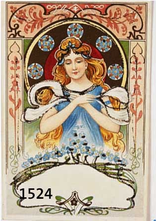 KONV. 7 JUGENDSTILPOSTKARTEN, DT., Z.T. TYPISCH MUCHA, UM 1905, L. ATLERSSP.