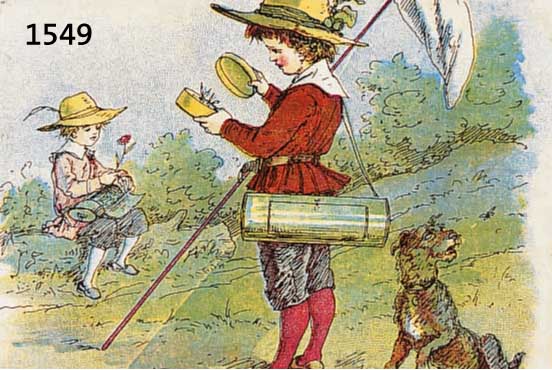 KONV. 16 CROMLITHOS, DT., UM 1890/95, MIT RÜCKSEITIGER WERBUNG VON KAISER OTTO ÜBER KAFFEEZUSATZ, MIT KINDERMOTIVEN