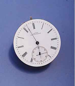 J.ASSMANN GLASHÜTTE IN SACHSEN TASCHENUHR- WERK FÜR OFFENE HERRENTASCHENUHREN, DEUTSCH- LAND UM 1878, 2-TEIL., PERF. EMAILBL. SIGN., GEBL. ...