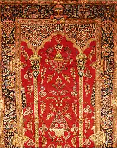 KESCHAN,PERSIEN CA 323 X 194 CM..FLOR WOLLE. EHZ 3.CA 40 JAHRE.