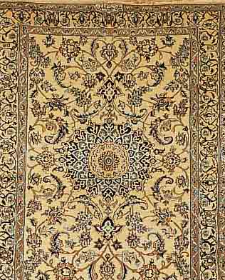NAIN FEIN SIGN(HABIBIA)PERSIEN,CA 124 X 95 CM. KORKWOLLE MIT SEIDE.EHZ 1-2.CA 10 JAHRE.1MIO KN/QM
