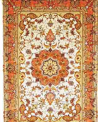TÄBRIZ FEIN,PERSIEN CA 154 X 102 CM..FLOR KO RKWOLLE MIT SEIDE.EHZ 1-2.CA 10 JAHRE.