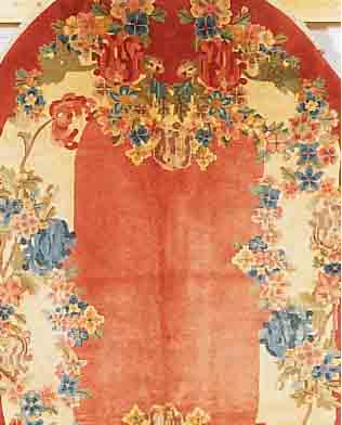 CHINA,CA 236 X 158 CM..FLOR WOLLE.CA 50 JAHR E.OVAL.CA 50 JAHRE.