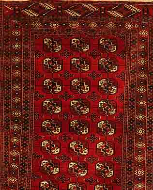 BUCHARA,RUßLAND.CA 155 X 108 CM..WOLLE/WOLLE EHZ 3.CA 50 JAHRE.