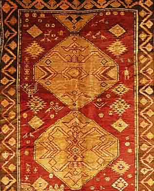 KAZAK,RUßLAND.CA 277 X 163 CM..WOLLE/WOLLE. EHZ 3-4.UM 1920.
