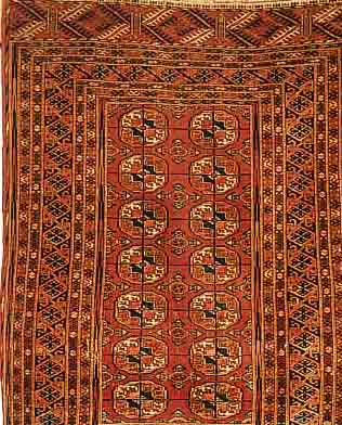 YAMUTH.CA 145 X 105 CM..WOLLE AUF WOLLE.EHZ 4-5.UM 1900
