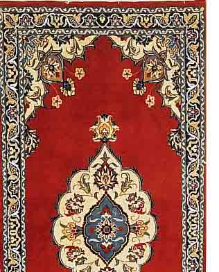 KASCHMAR,PERSIEN CA 196 X 95 CM..FLOR WOLLE. EHZ 1-2.CA 10 JAHRE.