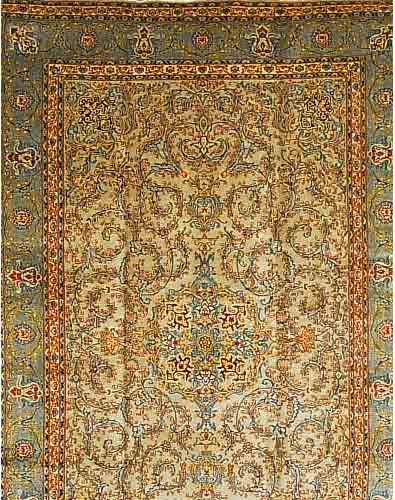 KESCHAN,PERSIEN CA 436 X 286 CM..FLOR WOLLE. EHZ 3.CA 40 JAHRE.