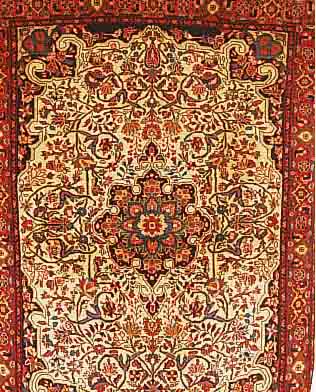BIDJAR,PERSIEN CA 148 X 103 CM..FLOR WOLLE. EHZ 2.CA 30 JAHRE.