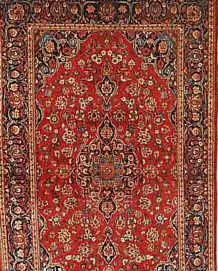 KESCHAN,PERSIEN CA 207 X 132 CM..FLOR WOLLE. EHZ 2-3.CA 30 JAHRE.