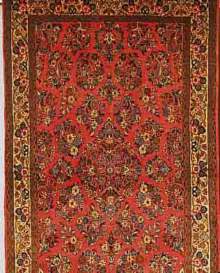 SAROGH,PERSIEN CA 223 X 135 CM..FLOR WOLLE. EHZ 2.CA 20 JAHRE.