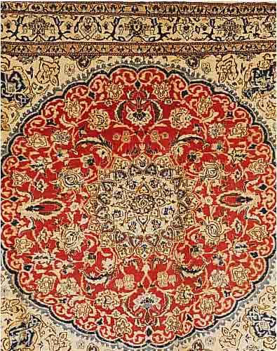 NAIN,PERSIEN CA 192 X 181 CM..FLOR WOLLE MIT SEIDE.EHZ 3.CA 20 JAHRE.