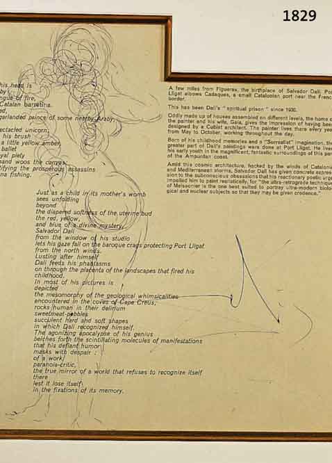 DALI, SALVADOR, 1904-1989, NU DE DOS, KUGELSCHREIBERZEICHNUNG AUF EINEM BLATT DES WERKES: THE ARTIST'S WORK, RE. U. HANDSIGNIERT, CA. 30 X 28 ...