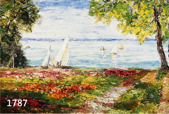 UNGER, WOLFGANG HEINZ, GEB. 1929 HALLE, AM SEE, ÖL/LWD, RE. U. SIGN., CA. 50 X 60 CM, R.