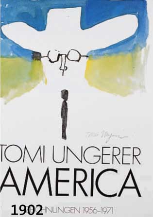 UNGERER, TOMI, PLAKAT ZUR AUSST. 1975, FARBOFFSET, HANDSIGNIERT, CA. 49 X 35 CM, U.GL., R.