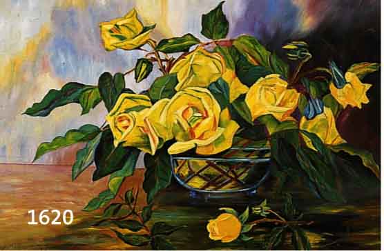 KESSINGER, E., MÜNCHEN, DATIERT 1941, STILLEBEN MIT GELBEN ROSEN, ÖL/LWD, RE. U. SIGN., KLEINES LOCH IN DER LWD, CA. 40 X 54 CM R.