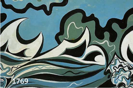 Balla, Giacomo, 1871-1958, Marevento, Tempera auf Malkarton, rechts unten signiert, aus den 40er Jahren stammend, ca. 21 x 33 cm, PP, u.Gl., R., mit ...