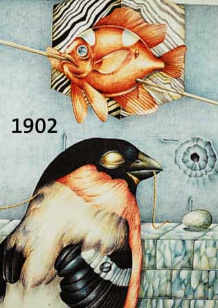 FLÖSSER, GERD, 1936 GORXHEIMERTAL-2000, VERHINDERTE FLUCHT, FARBLITHOGRAPHIE, HANDSIGNIERT UND DAT. 78, BETITELT, CA. 49 X 31 CM