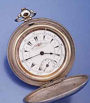 BILLODES SAVONETTE HERRENTASCHENUHR, SCHWEIZ FÜR DEN VORDEREN ORIENT UM 1890, SCHLÜSSELAUF- ZUG, SILBER, EMAILBL. FEIN HAARR., OSMANISCHE ...