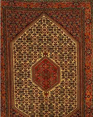 BIDJAR,PESIEN CA 172 X 116 CM..FLOR WOLLE. EHZ 2.CA 30 JAHRE.
