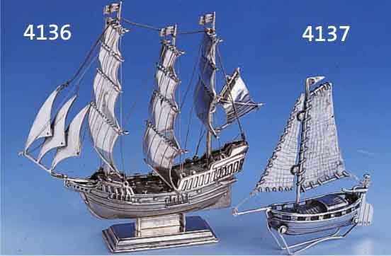 SILBERMINIATUR KRIEGS-GALJONE, 926ER SILBER, VOLLPLASTISCHE DARSTELLUNG, H. CA. 13 CM
