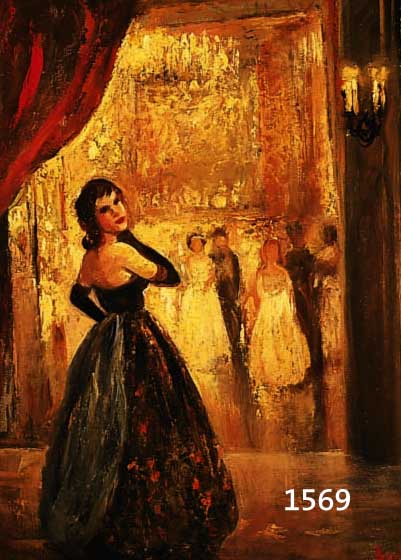 DORSCHFELDT, GEORG ALBERT, 1898 STETTIN-1979 SONTHOFEN, RAUSCHENDES BALLFEST, ÖL/HARTFASER, SIGN., CA. 60 X 50 CM, R.