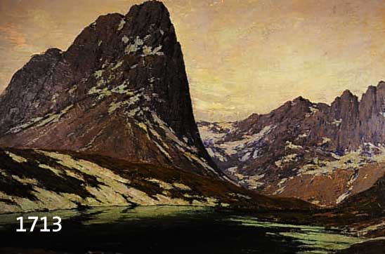 FRANZÖSISCHER LANDSCHAFTSMALER, 19. JH., QUALITÄTVOLLE HOCHGEBIRGSLANDSCHAFT, ÖL/LWD, UNLESERLICH BEZ., RÜCKSEITIG BETITELT: PRALOGNAN ...