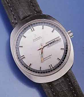 OMEGA HERRENARMBANDUHR AUTOMATIK SEAMASTER/ COSMIC, SCHWEIZ UM 1969, EDELST.-EINSCHALEN- GEH., GET. A-WELLE, DATUMSCHNELLKORREKTUR, WERK VERG., 24 ...