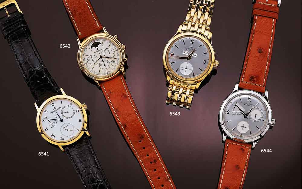 JAEGER LE COULTRE HERRENARMBANDUHR, MODELL MASTER DATE, GG 750/000-GEH. INCL. GLIEDER- BAND, AUTOMATIK, ANZEIGE VON KL. SEK., TAG DATUM UND MONAT ...