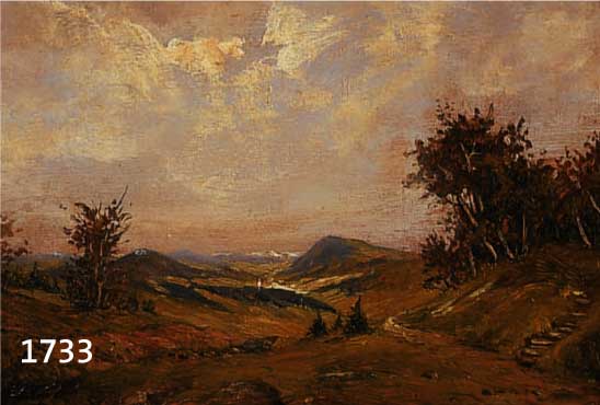 Menz, Stuttgarter Malerfamile, angehende 50er Jahre, weite hÜgelige Landschaft, Öl/Malkarton, li. u. sign., ca. 39 x 49 cm