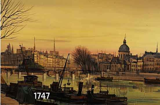 LAMBERT, PAOUL, 1914-1969 PARIS, SCHUF ZAHLREICHE PARISER STADTANSICHTEN, HIER: PARISANSICHT, ÖL/LWD, SIGN., CA. 60 X 74 CM, R.