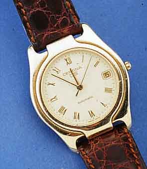 CERTINA HERRENARMBANDUHR DS AUTOMATIK, METALL, STARKE GG-AUFL., BEIDS. SAPHIRVERGL., LEDERBD., STIFTSCHL. M. NUTZSP., CREMEFARB. BL. M. AUFGES. ...