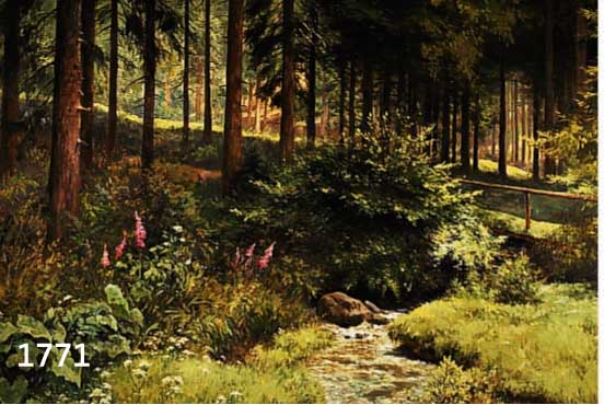 FROMMHOLD, ERNST, LEIPZIG 1879-1955, WALDINTERIEUR MIT BACHLAUF, ÖL/LWD, RE. U. SIGN., CA. 75 X 100 CM, R.
