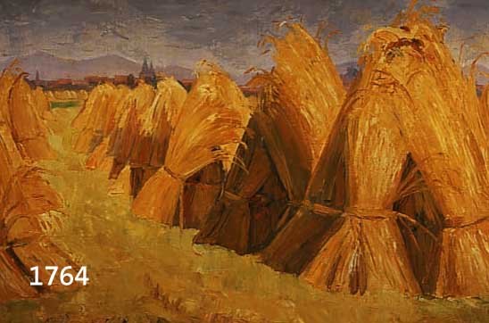 SCHUHMACHER, R., DEUTSCHER KÜNSTLER, 1. HÄLFTE 20. JH., NACH DER KORNERNTE, ÖL/LWD, RE. U. SIGN., CA. 54 X 74 CM, R.