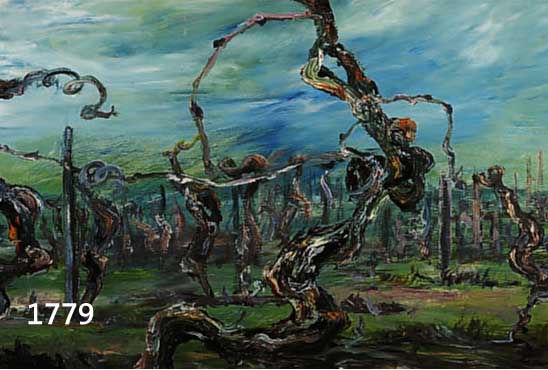 FRIELING, FLORIAN, GEB. 1939 IN LEVERKUSEN, REBENLANDSCHAFT BEI ROTH, ÖL/MALKARTON, RECHTS UNTEN SIGNIERT UND DAT. 83, 60 X 79 CM