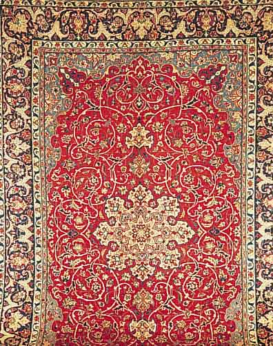 ISFAHAN, PERSIEN, 350 X 236CM, EHZ 2 FLOR WOLLE, CA.40 JAHRE