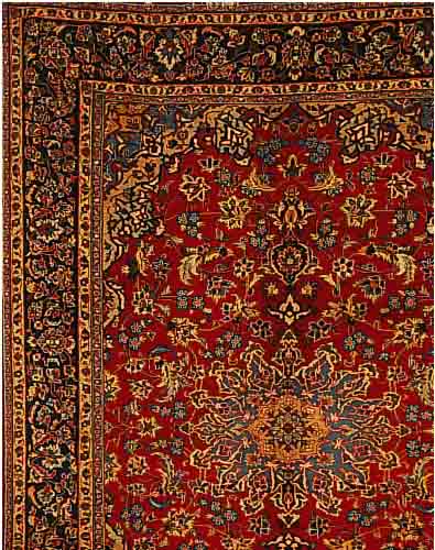 ESFAHAN, PERSIEN, 338 X 248CM, EHZ 2 FLOR WOLLE, CA.30 JAHRE