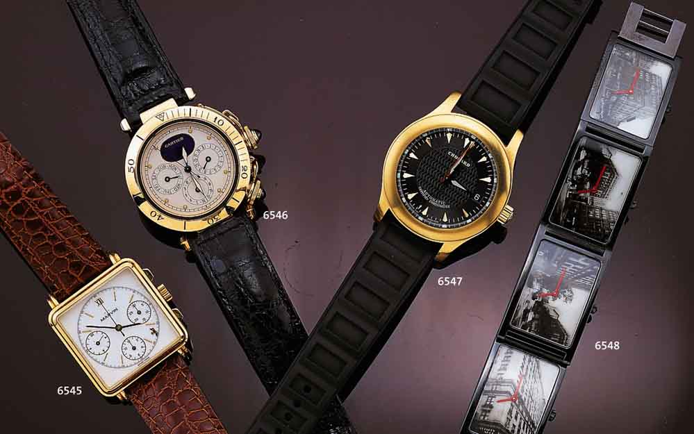 MOVADO DESIGNERUHR ANDY WARHOL TIME 5, LIMIT . AUFLAGE 250 STÜCK, ENTWURF 1987, GEFERTIGT CA. 1988, 5 ARMBANDUHRWERKE UND GEHÄUSE AN- ...
