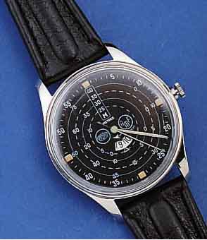 CORNAVIN GENEVE HERRENARMBANDUHR M. MYSTER. PATENT. ZEITANZ. AMF, METALLGEH. HARTVERCHR. , EDELSTAHLB. VERSCHR., AB HERST. WASSERGESCH. , ...