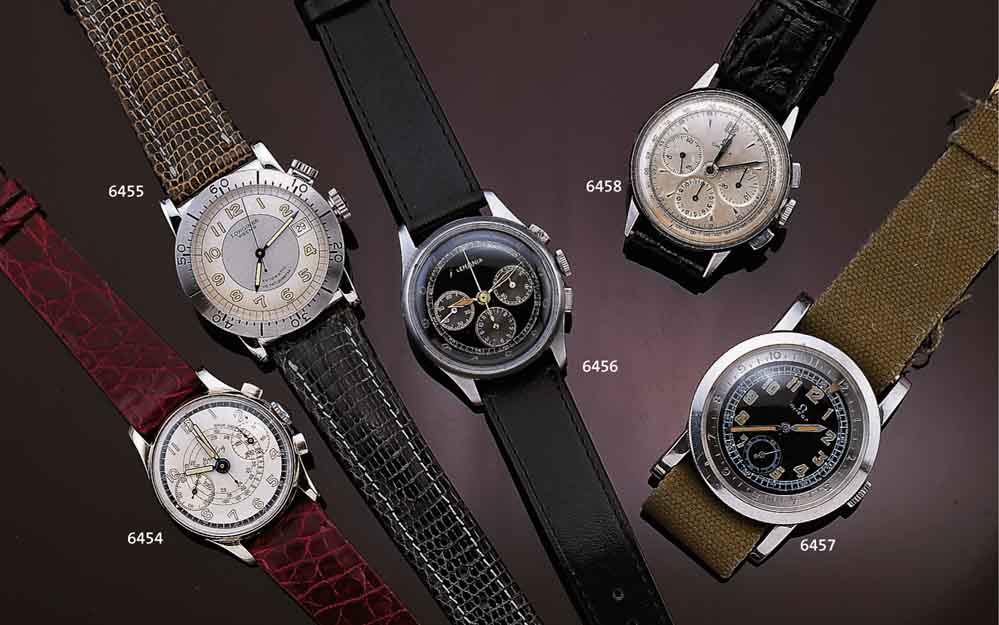 OMEGA HERRENARMBANDUHR CHRONOGRAPH, EDELST., BODEN U. GLASRAND GEDR., BLATT REST., 30 MIN.- U. 12 STD.-STOPPZÄHLER, TACHYMETERAUßENSKALA, WERK ...