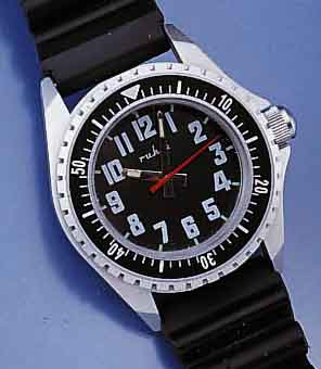 RUHLA MILITÄR-B-UHR, EHEM. DDR, PROD. FÜR NATIONALE VOLKSARMEE, ENDE 80ER JAHRE, FÜR KAMPFSCHWIMMER, METALLGEH. MATTVERCHR., EDEL- STAHLBD. U. ...