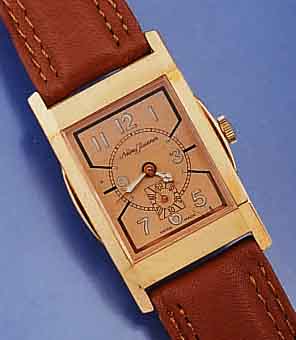 NUMA JEANNIN HERRENARMBANDUHR, STILTYP. UM 1935, FERTIGUNG UM 1985, SCHWEIZ, METALL HART- VERG., EDELST.-SCHARNIERBODEN, 2-FARB. BLATT, ...