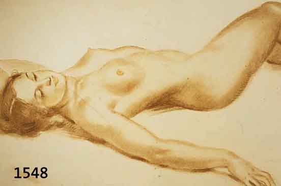 KONVOLUT AUS SEPIA- U. AQUARELLIERTER TUSCHE- ZEICHNUNG, FRANKREICH, CA. 20-30ER JAHRE, EROTISCHE MOTIVE: 1X SIGN. POUSARD, 44X84,5 CM; 1X SIGN. ...