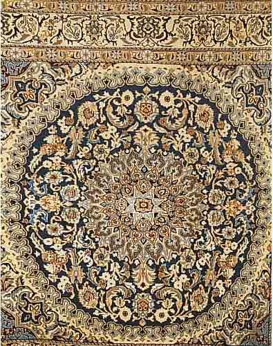 NAIN, PERSIEN, 190 X 196CM, EHZ 2 FLOR WOLLE MIT SEIDE, CA.20 JAHRE