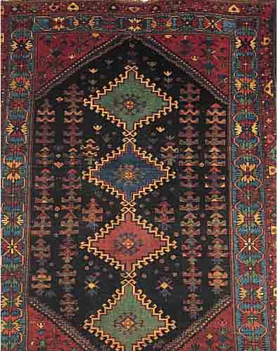 GHASHGAI,PERSIENCA, 193 X 145CM, EHZ 3-4 WOLLE AUF WOLLE, CA.70 JAHRE