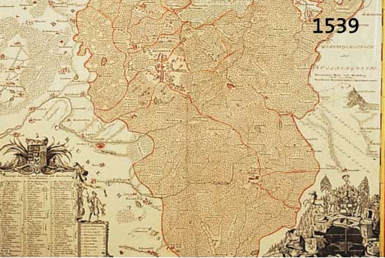 KONV. VON 2 BLATT MIT ALTKOLOR. KUPFERSTICHK. V. HOMANN AUS DEM HARZ, 1.) ALTKOLOR. KUPFERSTICHKARTE V. HOMANN ERBEN, CA. 1750, DELINEATIO ACURATE ...
