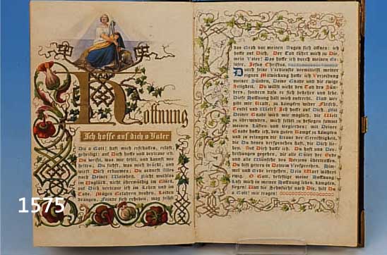 GEBETBUCH, DAT. 1842, GRÜNMEYER, FRZ., GEBETE IM GEISTE DER KATHOL. KIRCHE, DÜSSELD. (1842), ILLUSTRIERT TEILVERGOLDETE BESCHLÄGE, GOLDSCHNITT, ...