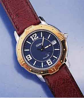 TABBAH DESIGNERHERRENARMBANDUHR PERSONAL, SCHWEIZ UM 1992, EDELST. POL., BODEN GESCHR., LÜNETTE HARTVERG., SAPHIRFLACHGL., HIGH-TECH- QUARTZW. M. ...