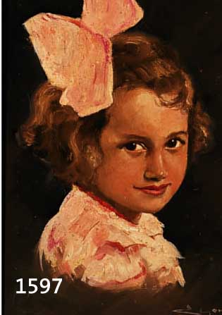 LENK, 30ER JAHRE, MÄDCHENPORTRAIT, ÖL/LWD., SIGNIERT, 30 X 24CM