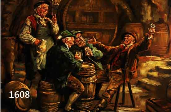 LEMM, EYKE, 50/60ER JAHRE, ÖL/LWD., MÄNNER IM WEINKELLER, SIGNIERT, 60 X 80 CM, RAHMEN